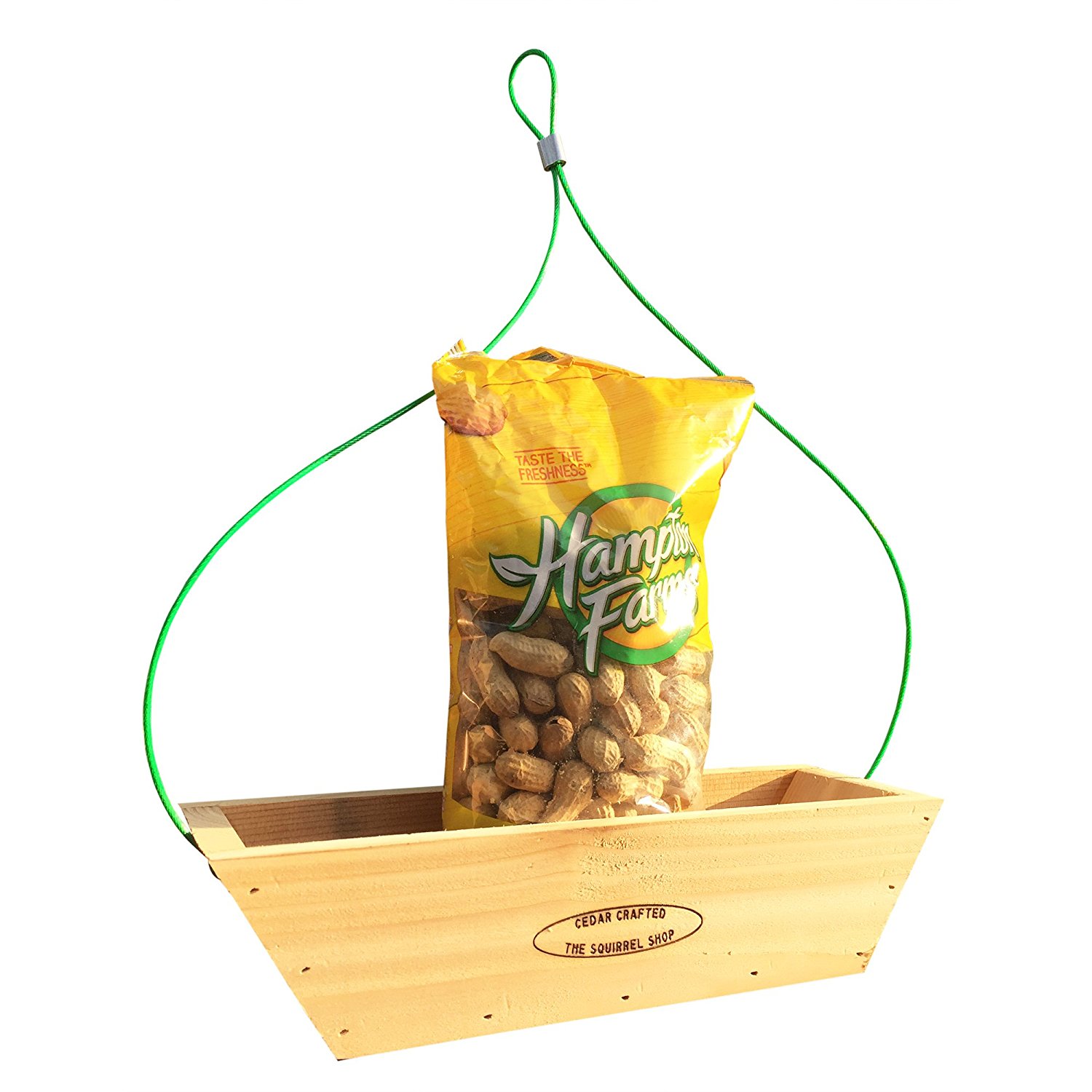 8. Open Platform Squirrel Feeder with Peanuts