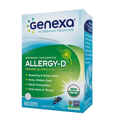8. Genexa Homeopathic Allergy Chewable Tablets