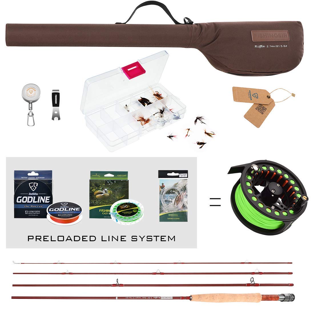 3. FISHINGSIR Fly Fishing Rod and Reel Combo