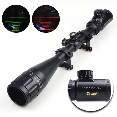 CVLIFE Hunting Rifle Scope 6-24x50